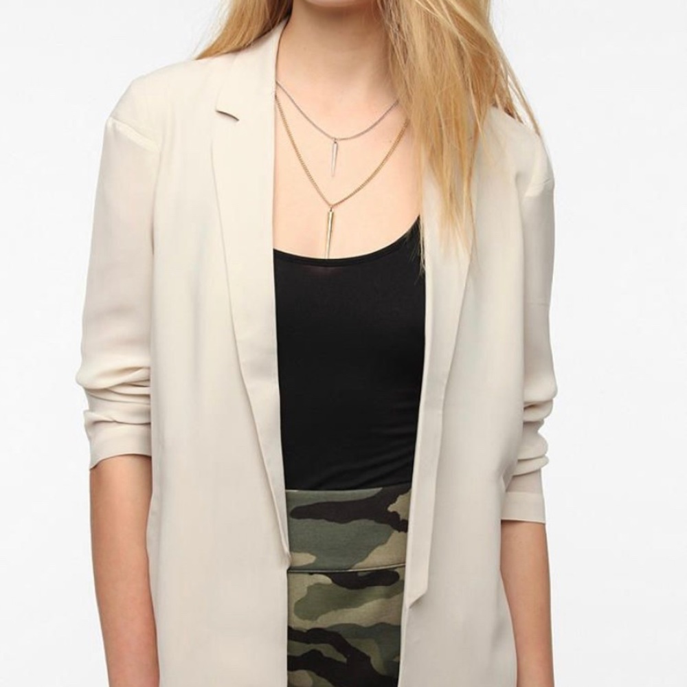 silence and noise sheer blazer